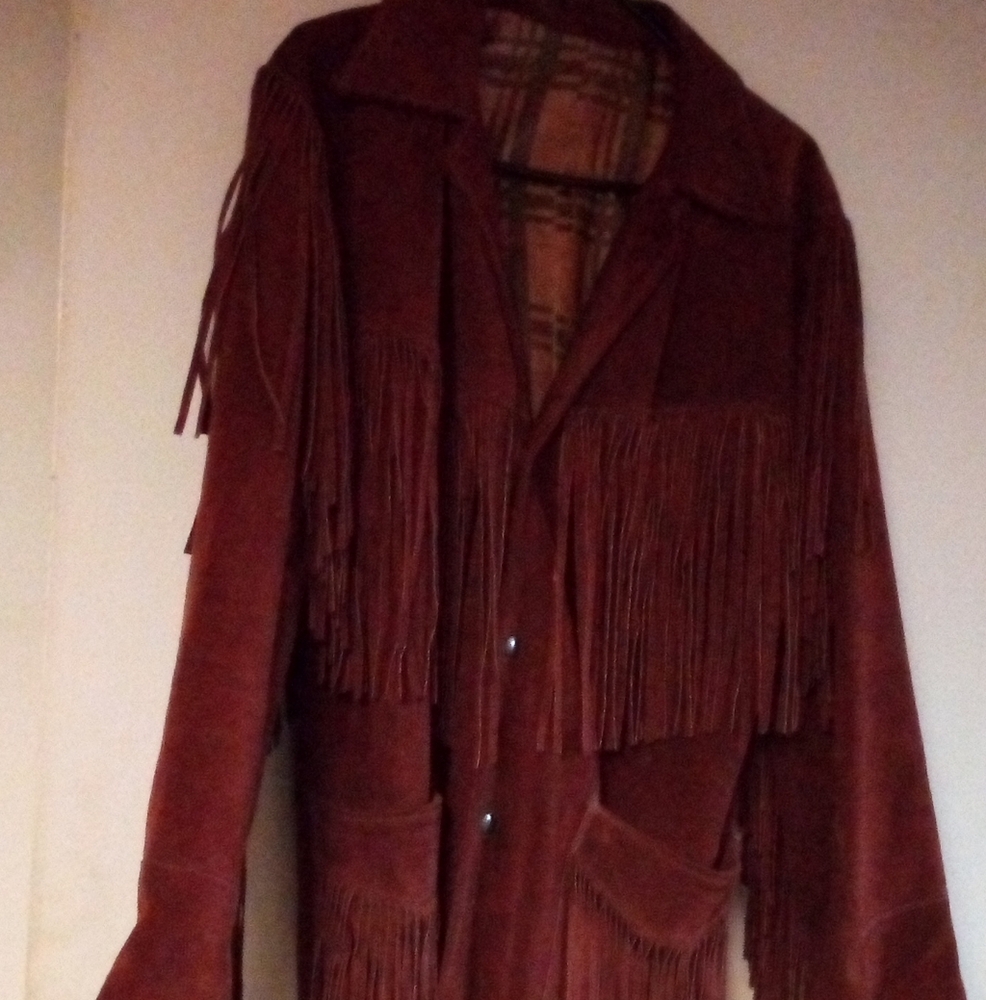 Women's Suede Fringe Leather Jacket JO.O.KAY, Truly Vintage - Picture 4 of 4
